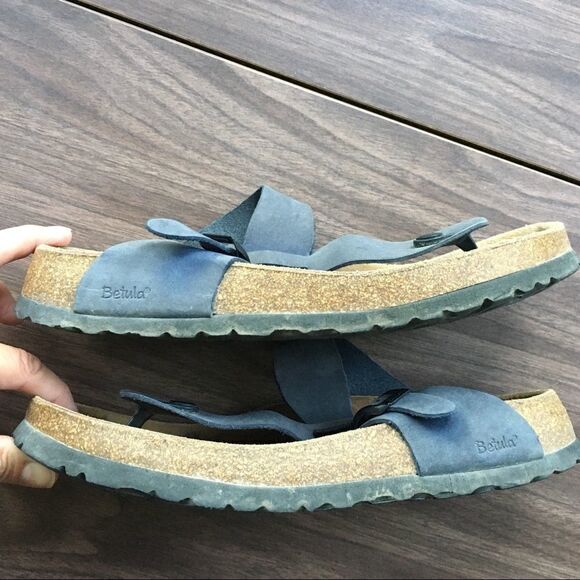 BIRKENSTOCK Gizeh Cork Thong Sandals Grey 8 - Picture 8 of 8